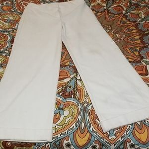 White wide legged women's pants